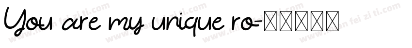 You are my unique ro字体转换